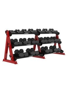 DYNAMIC FITNESS - 3-TIER DUAL RACK DUMBBELL STORAGE