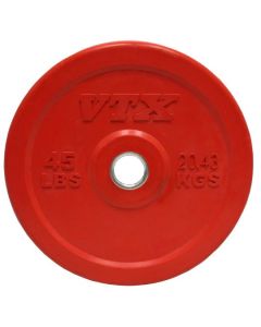 TROY VTX RED 45lb SOLID BUMPER PLATE